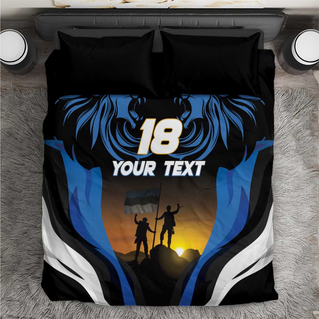 Custom Estonia National Flag Day Bedding Set Mu isamaa, mu onn ja room