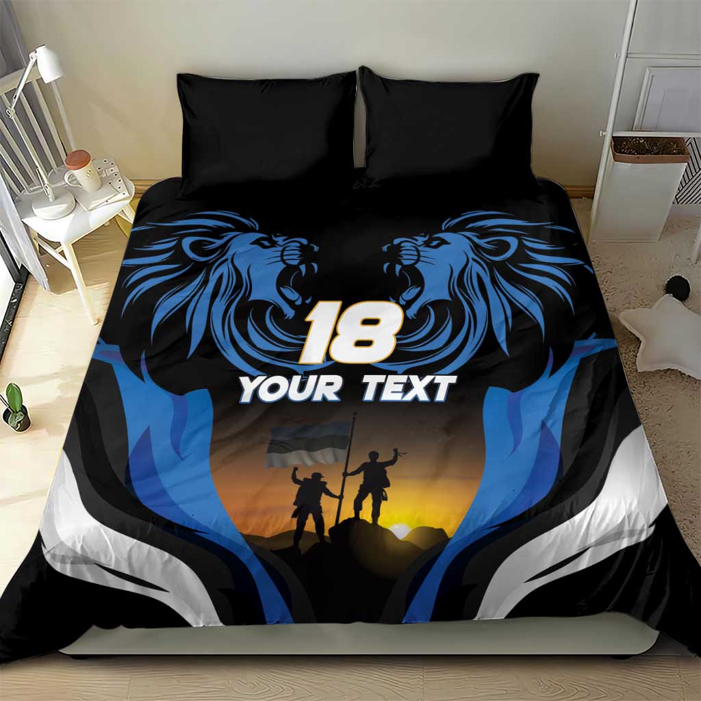Custom Estonia National Flag Day Bedding Set Mu isamaa, mu onn ja room