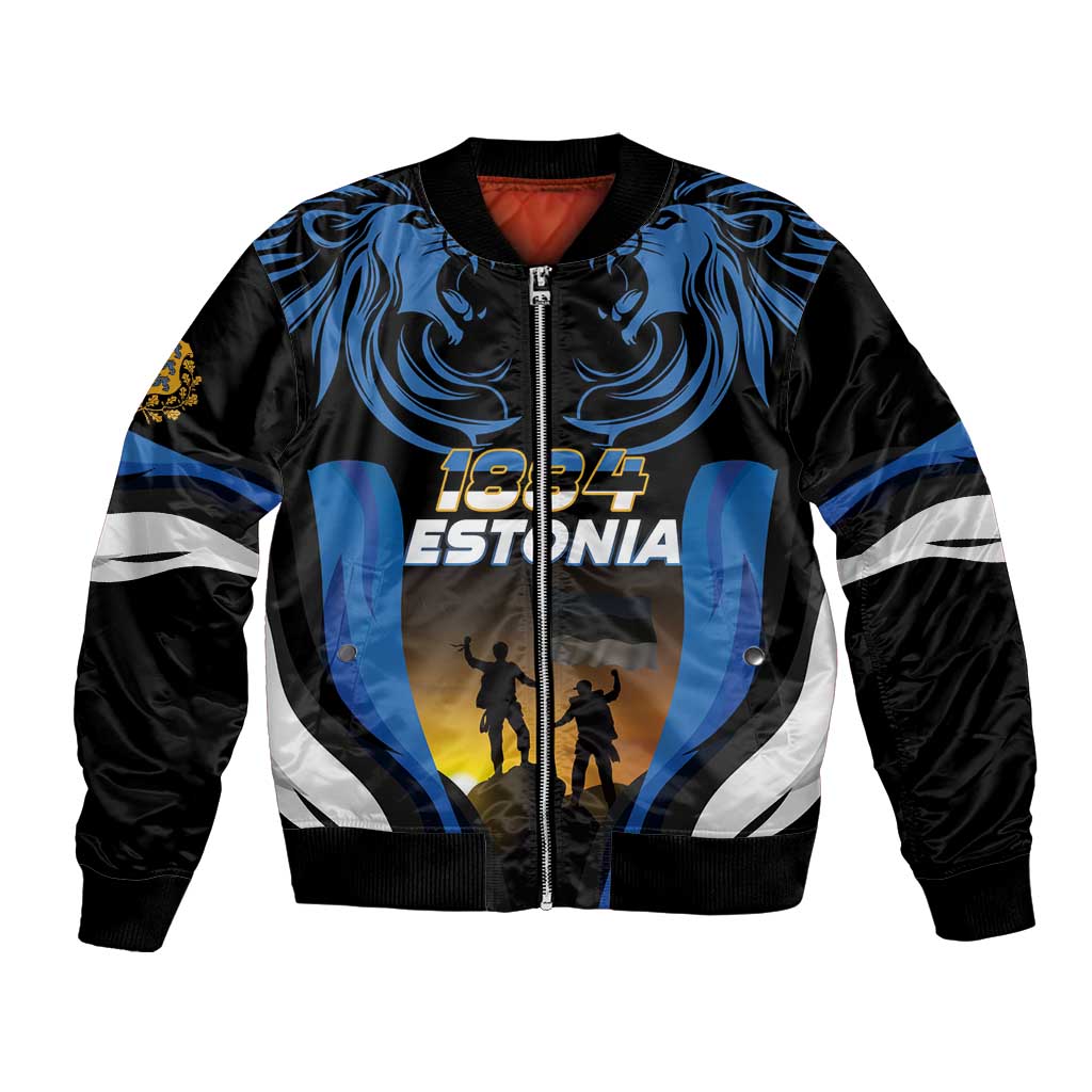 Custom Estonia National Flag Day Bomber Jacket Mu isamaa, mu onn ja room
