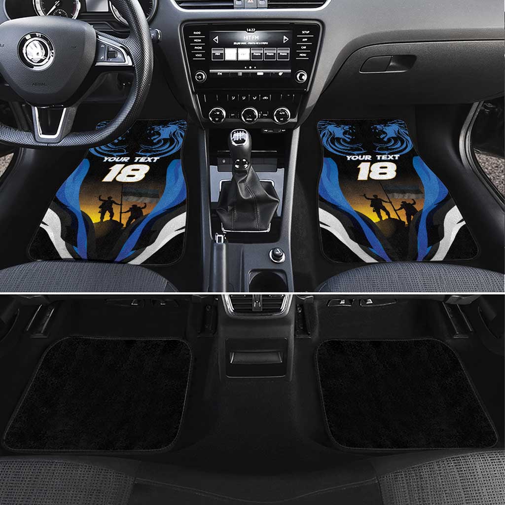 Custom Estonia National Flag Day Car Mats Mu isamaa, mu onn ja room
