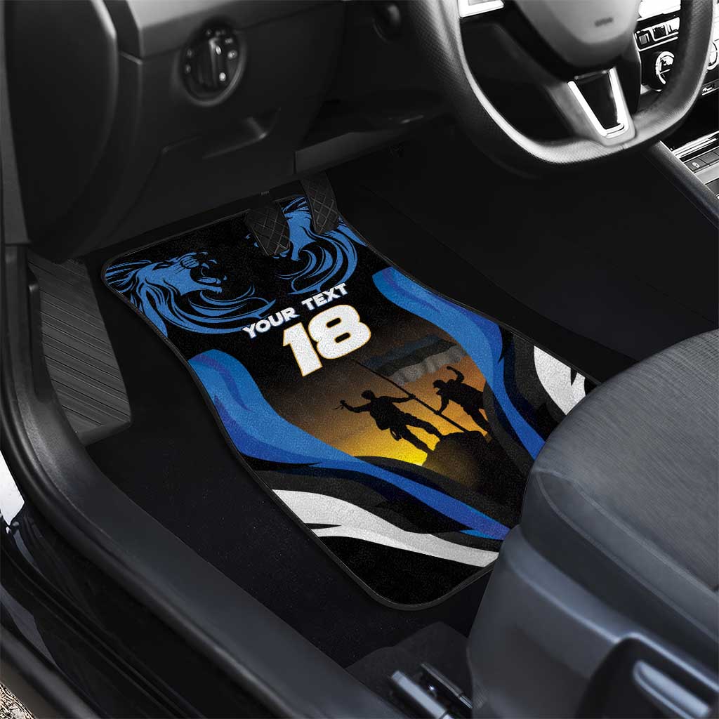 Custom Estonia National Flag Day Car Mats Mu isamaa, mu onn ja room