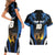 Custom Estonia National Flag Day Couples Matching Short Sleeve Bodycon Dress and Hawaiian Shirt Mu isamaa, mu onn ja room