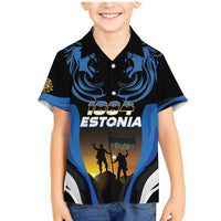 Custom Estonia National Flag Day Family Matching Mermaid Dress and Hawaiian Shirt Mu isamaa, mu onn ja room