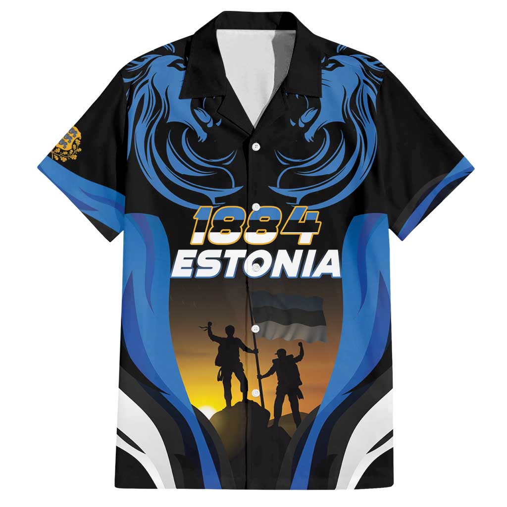 Custom Estonia National Flag Day Family Matching Off Shoulder Maxi Dress and Hawaiian Shirt Mu isamaa, mu onn ja room