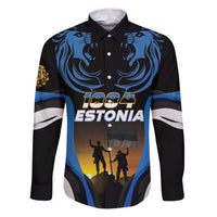 Custom Estonia National Flag Day Family Matching Puletasi and Hawaiian Shirt Mu isamaa, mu onn ja room