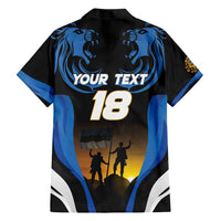 Custom Estonia National Flag Day Family Matching Short Sleeve Bodycon Dress and Hawaiian Shirt Mu isamaa, mu onn ja room