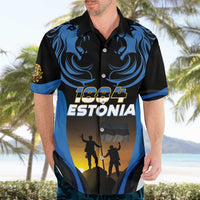Custom Estonia National Flag Day Hawaiian Shirt Mu isamaa, mu onn ja room