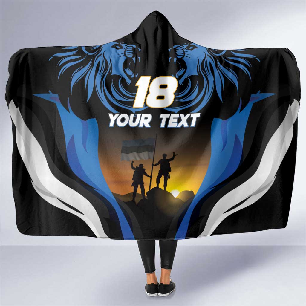 Custom Estonia National Flag Day Hooded Blanket Mu isamaa, mu onn ja room
