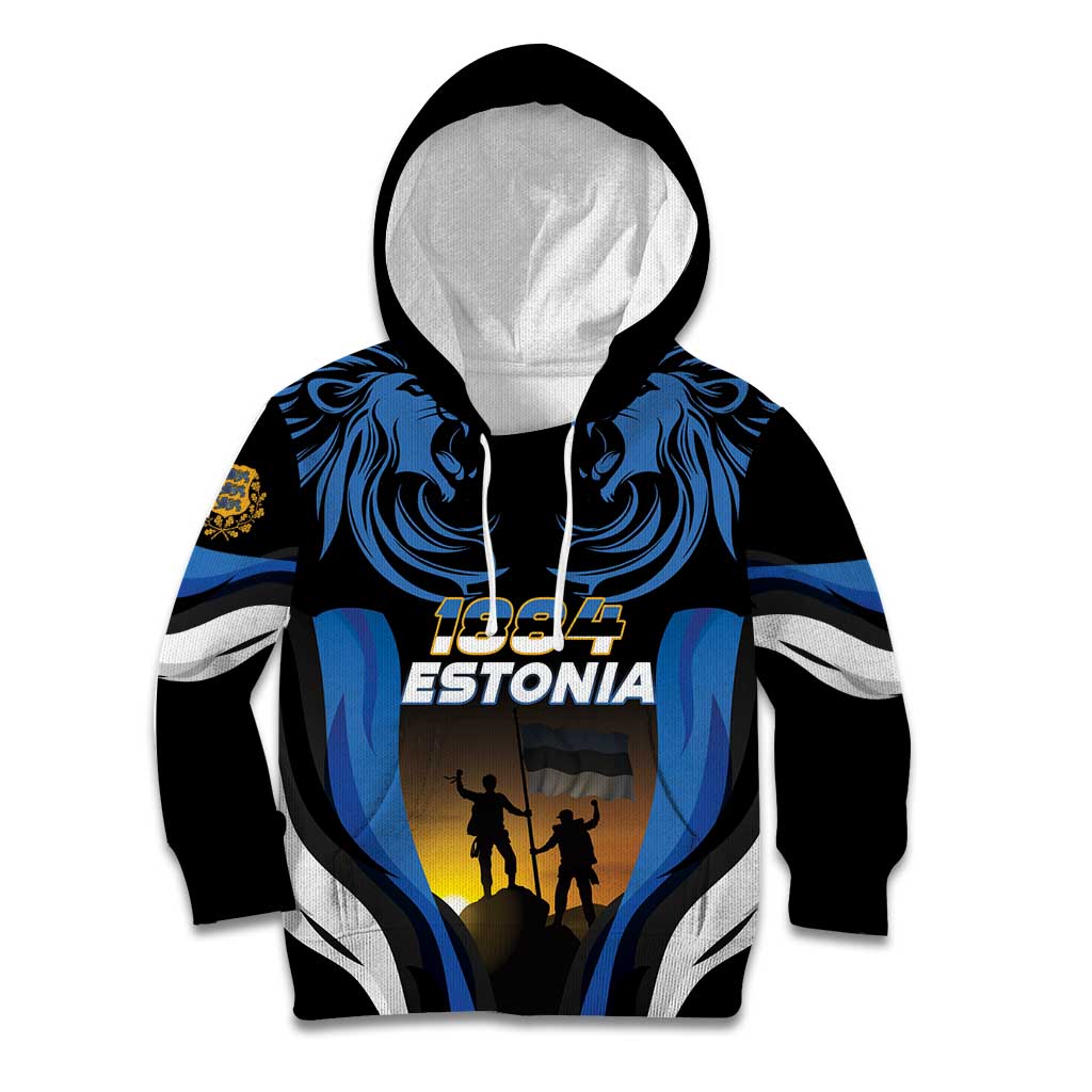 Custom Estonia National Flag Day Kid Hoodie Mu isamaa, mu onn ja room