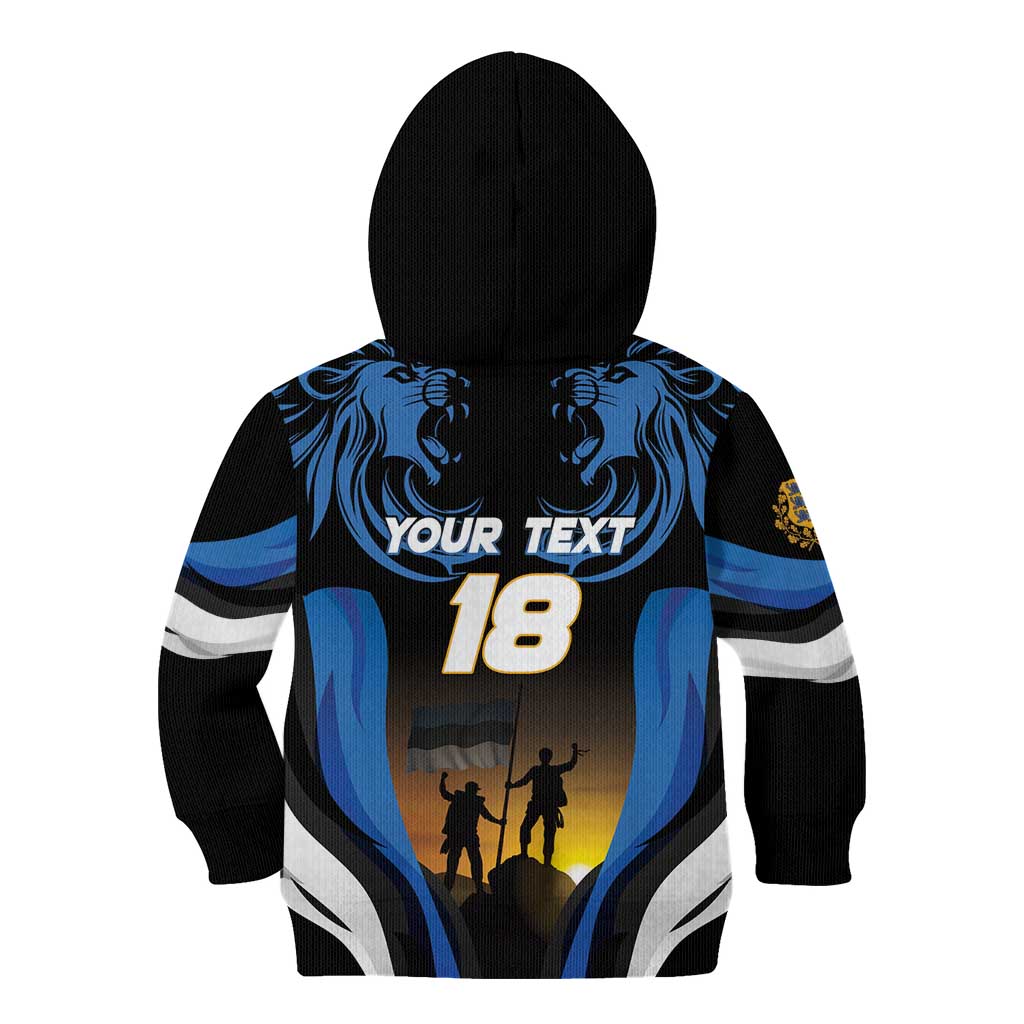 Custom Estonia National Flag Day Kid Hoodie Mu isamaa, mu onn ja room