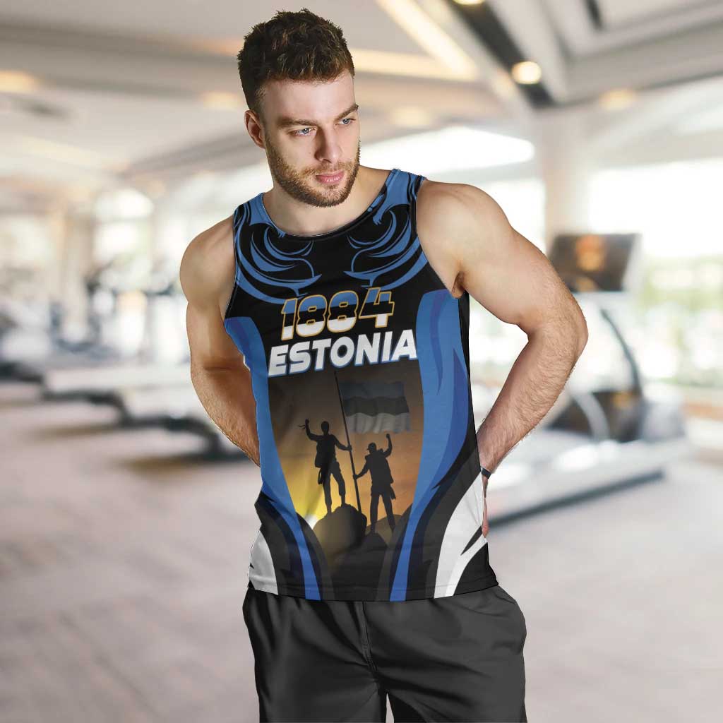 Custom Estonia National Flag Day Men Tank Top Mu isamaa, mu onn ja room