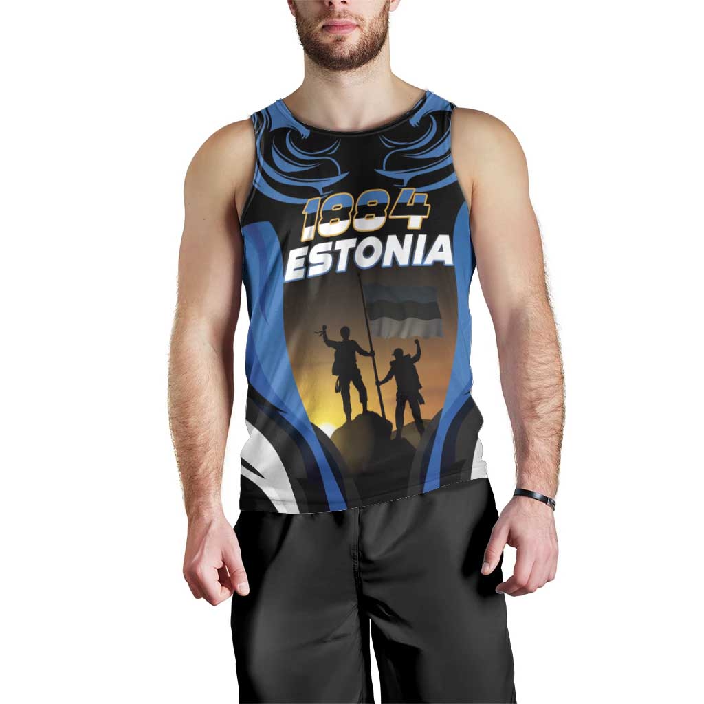 Custom Estonia National Flag Day Men Tank Top Mu isamaa, mu onn ja room