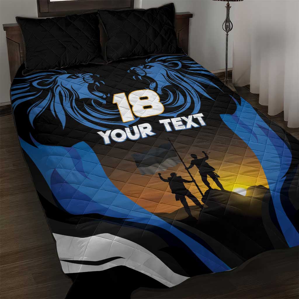 Custom Estonia National Flag Day Quilt Bed Set Mu isamaa, mu onn ja room