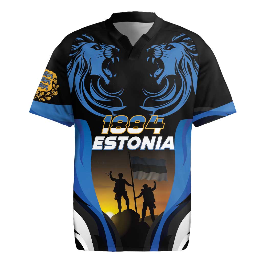 Custom Estonia National Flag Day Rugby Jersey Mu isamaa, mu onn ja room