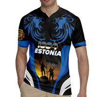 Custom Estonia National Flag Day Rugby Jersey Mu isamaa, mu onn ja room