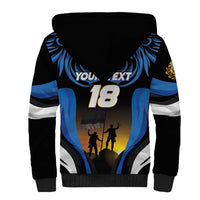 Custom Estonia National Flag Day Sherpa Hoodie Mu isamaa, mu onn ja room