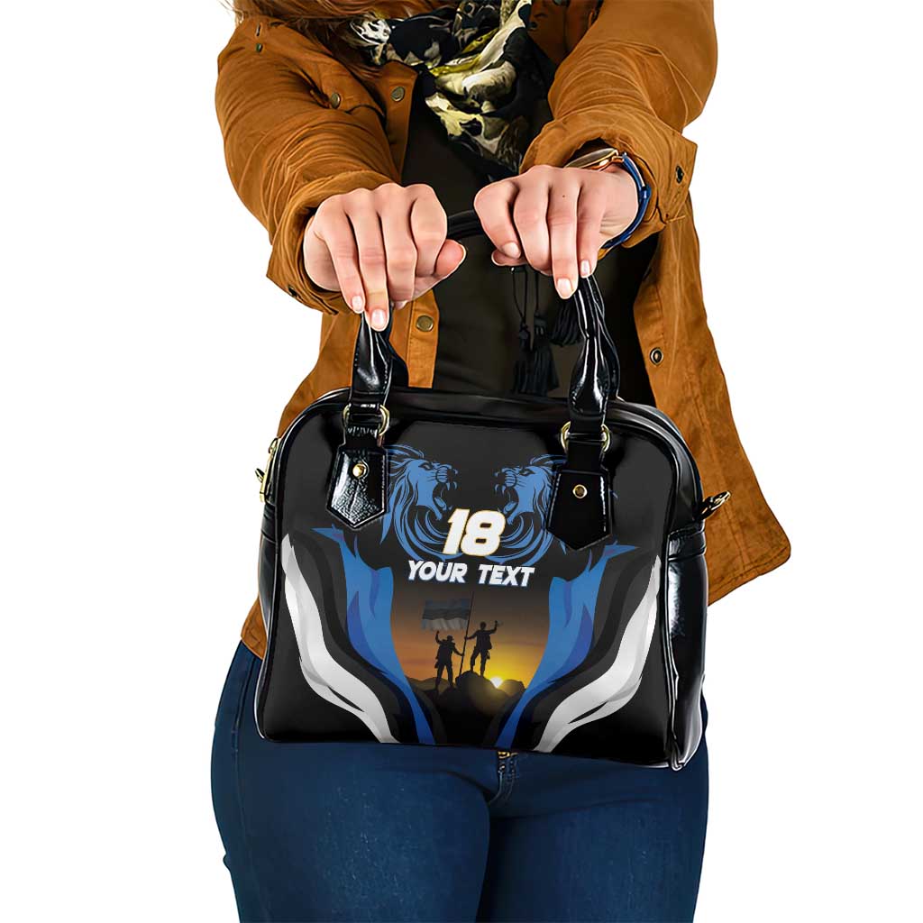 Custom Estonia National Flag Day Shoulder Handbag Mu isamaa, mu onn ja room