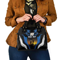 Custom Estonia National Flag Day Shoulder Handbag Mu isamaa, mu onn ja room