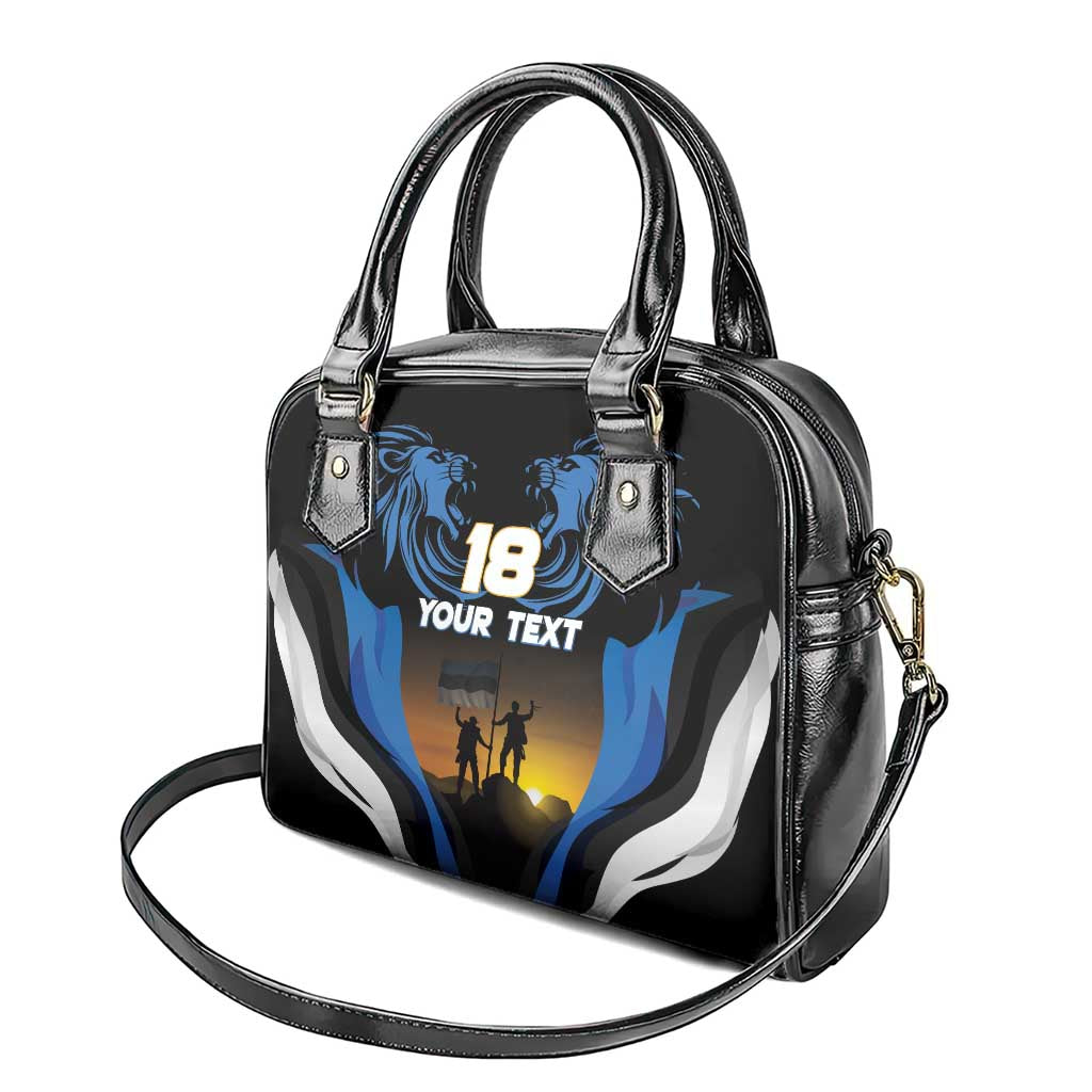 Custom Estonia National Flag Day Shoulder Handbag Mu isamaa, mu onn ja room
