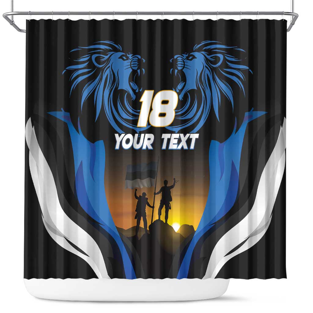 Custom Estonia National Flag Day Shower Curtain Mu isamaa, mu onn ja room