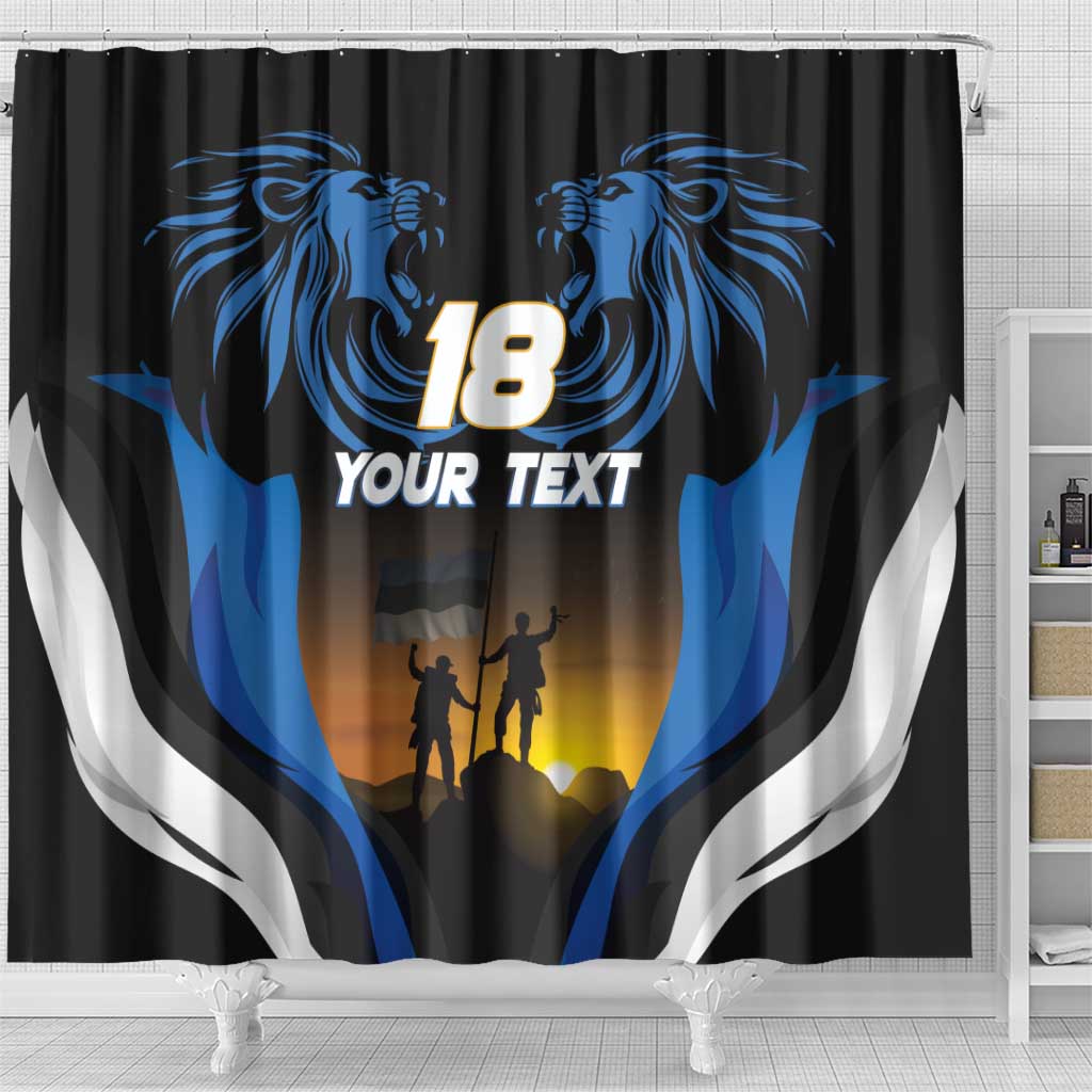 Custom Estonia National Flag Day Shower Curtain Mu isamaa, mu onn ja room