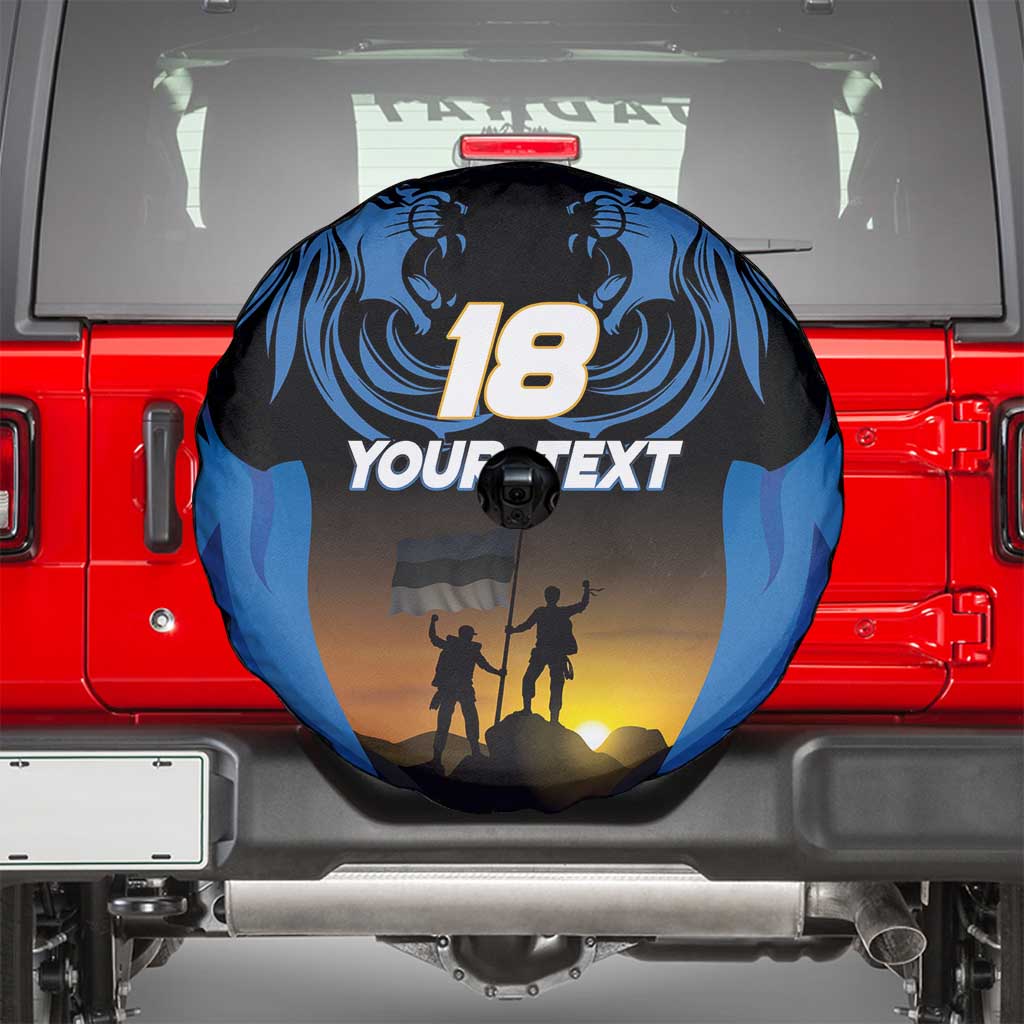 Custom Estonia National Flag Day Spare Tire Cover Mu isamaa, mu onn ja room