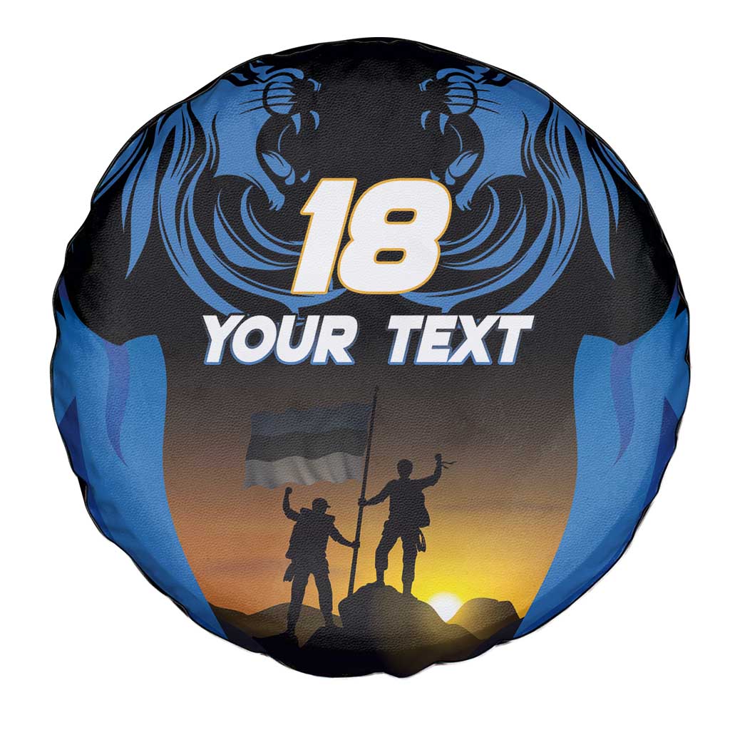 Custom Estonia National Flag Day Spare Tire Cover Mu isamaa, mu onn ja room