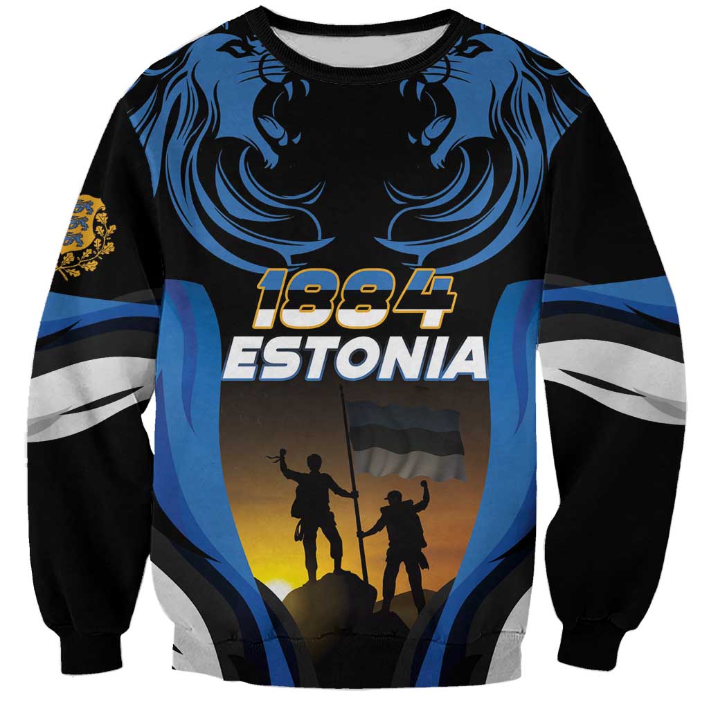 Custom Estonia National Flag Day Sweatshirt Mu isamaa, mu onn ja room