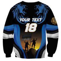 Custom Estonia National Flag Day Sweatshirt Mu isamaa, mu onn ja room