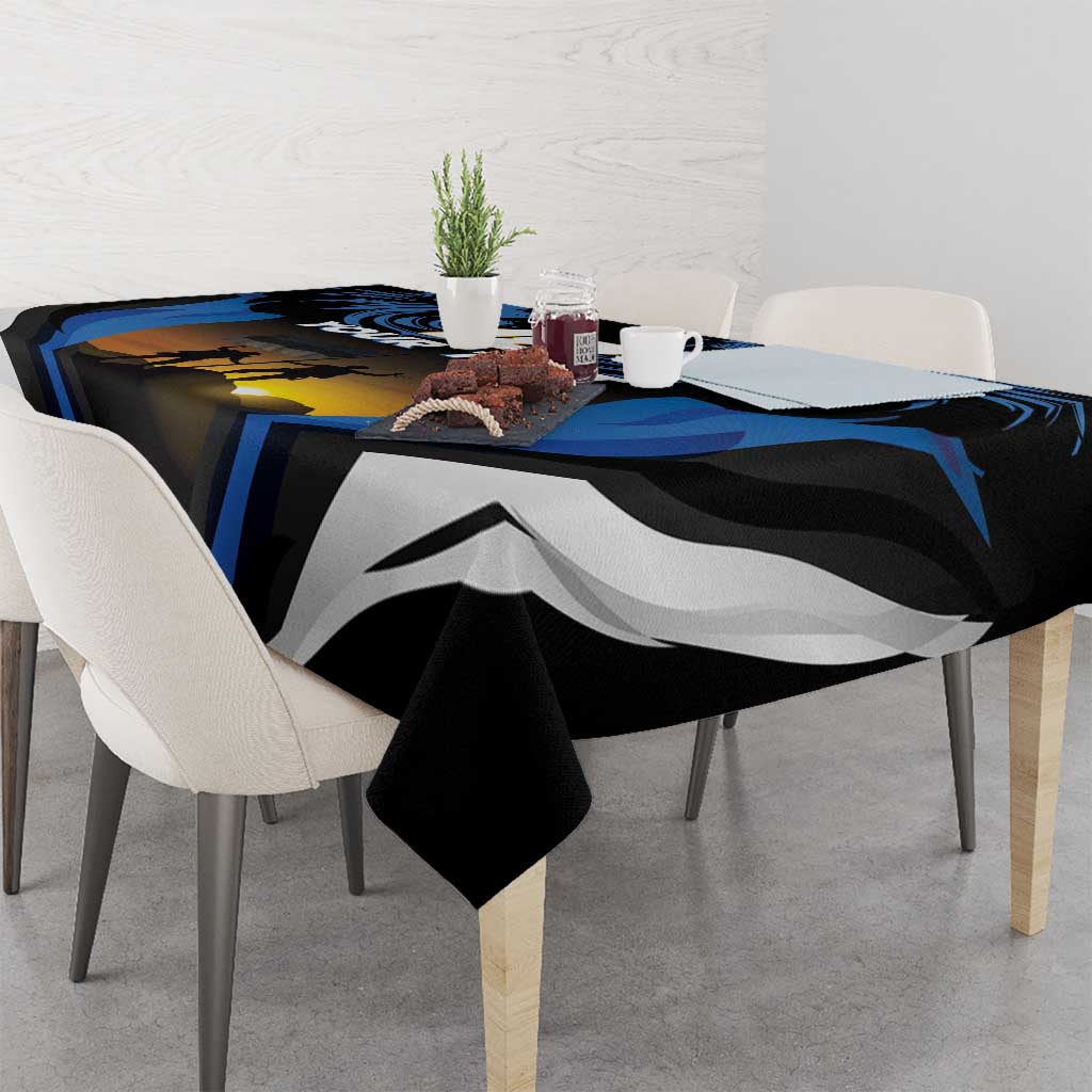 Custom Estonia National Flag Day Tablecloth Mu isamaa, mu onn ja room
