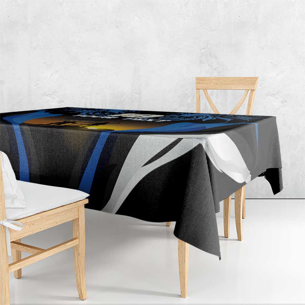 Custom Estonia National Flag Day Tablecloth Mu isamaa, mu onn ja room