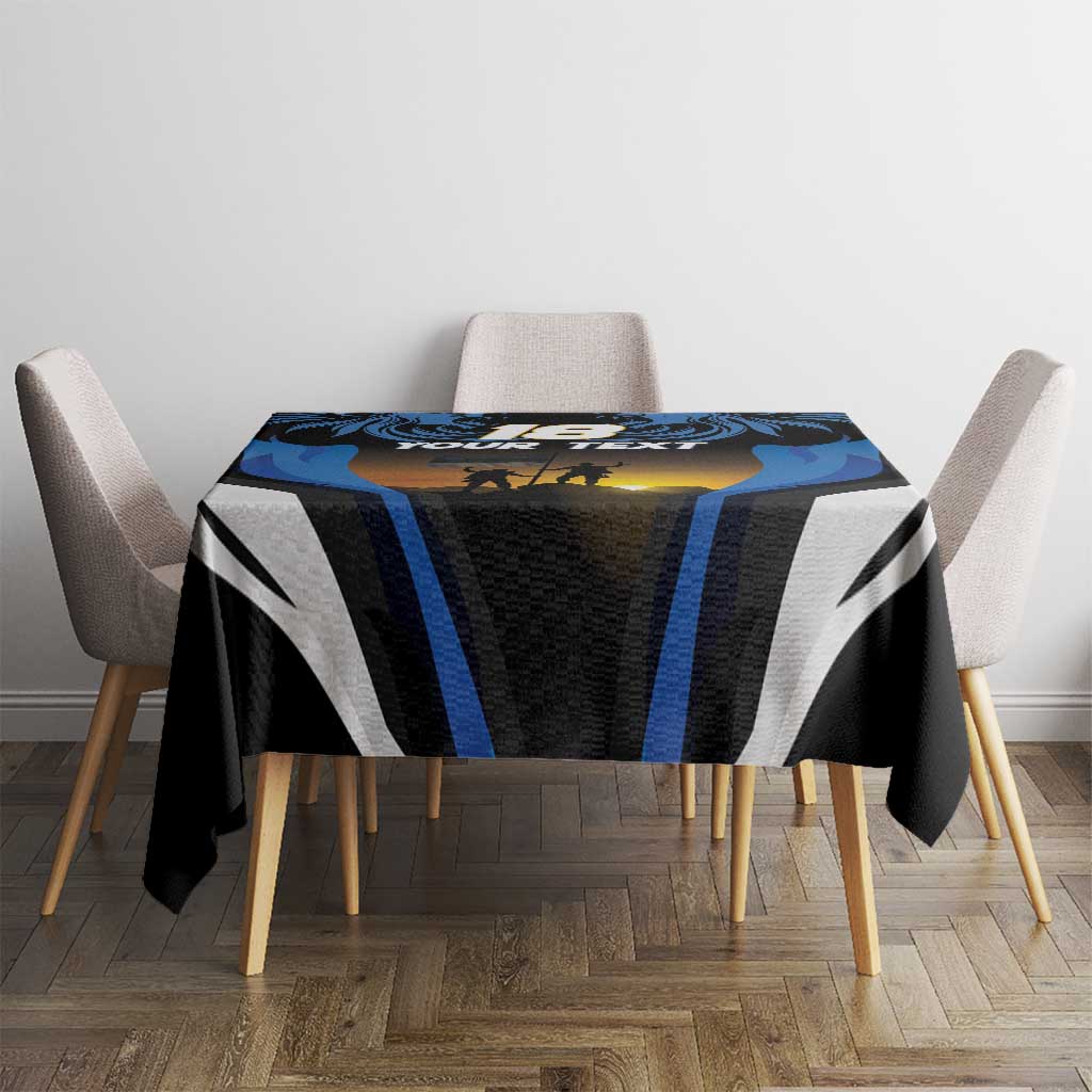 Custom Estonia National Flag Day Tablecloth Mu isamaa, mu onn ja room