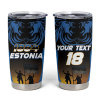Custom Estonia National Flag Day Tumbler Cup Mu isamaa, mu onn ja room