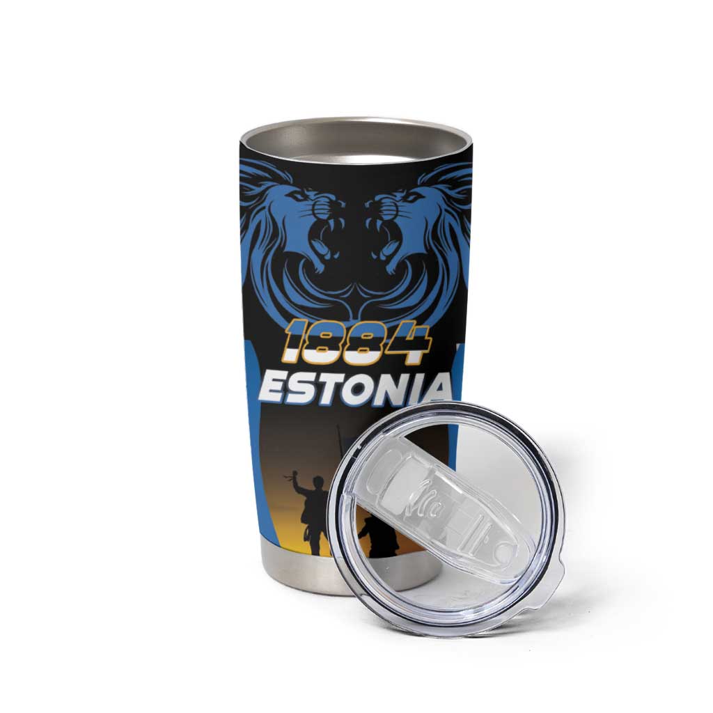 Custom Estonia National Flag Day Tumbler Cup Mu isamaa, mu onn ja room