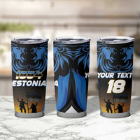 Custom Estonia National Flag Day Tumbler Cup Mu isamaa, mu onn ja room