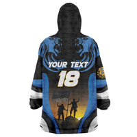 Custom Estonia National Flag Day Wearable Blanket Hoodie Mu isamaa, mu onn ja room