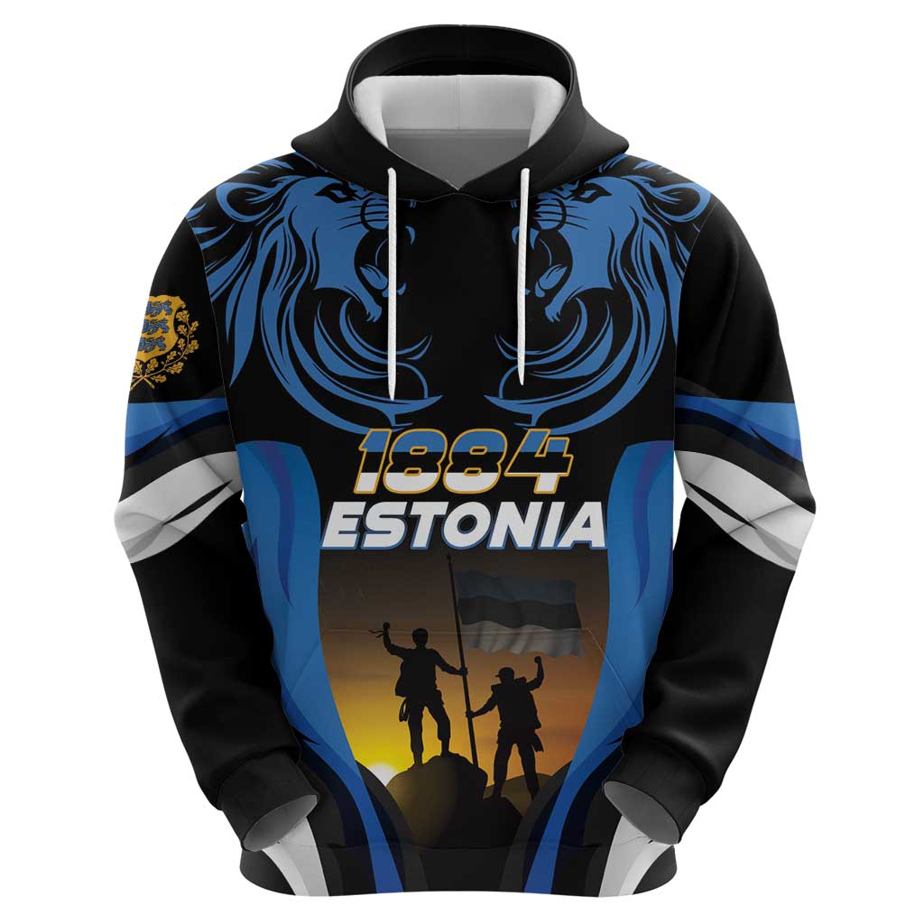 Custom Estonia National Flag Day Zip Hoodie Mu isamaa, mu onn ja room