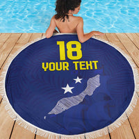 Custom Curacao Football Beach Blanket La Pantera Negra