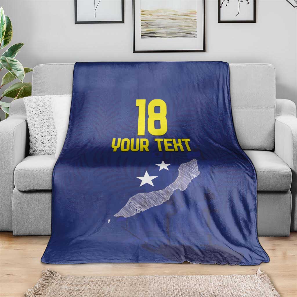 Custom Curacao Football Blanket La Pantera Negra