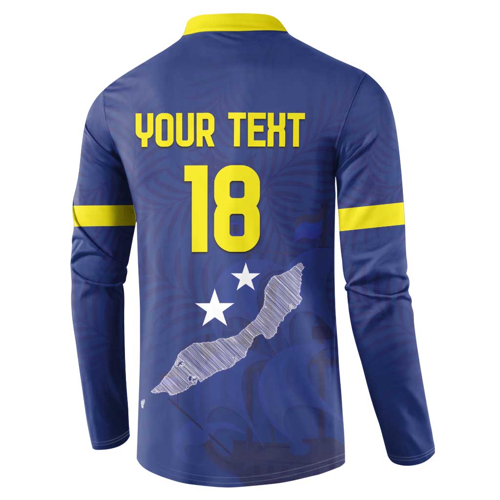 Custom Curacao Football Button Sweatshirt La Pantera Negra