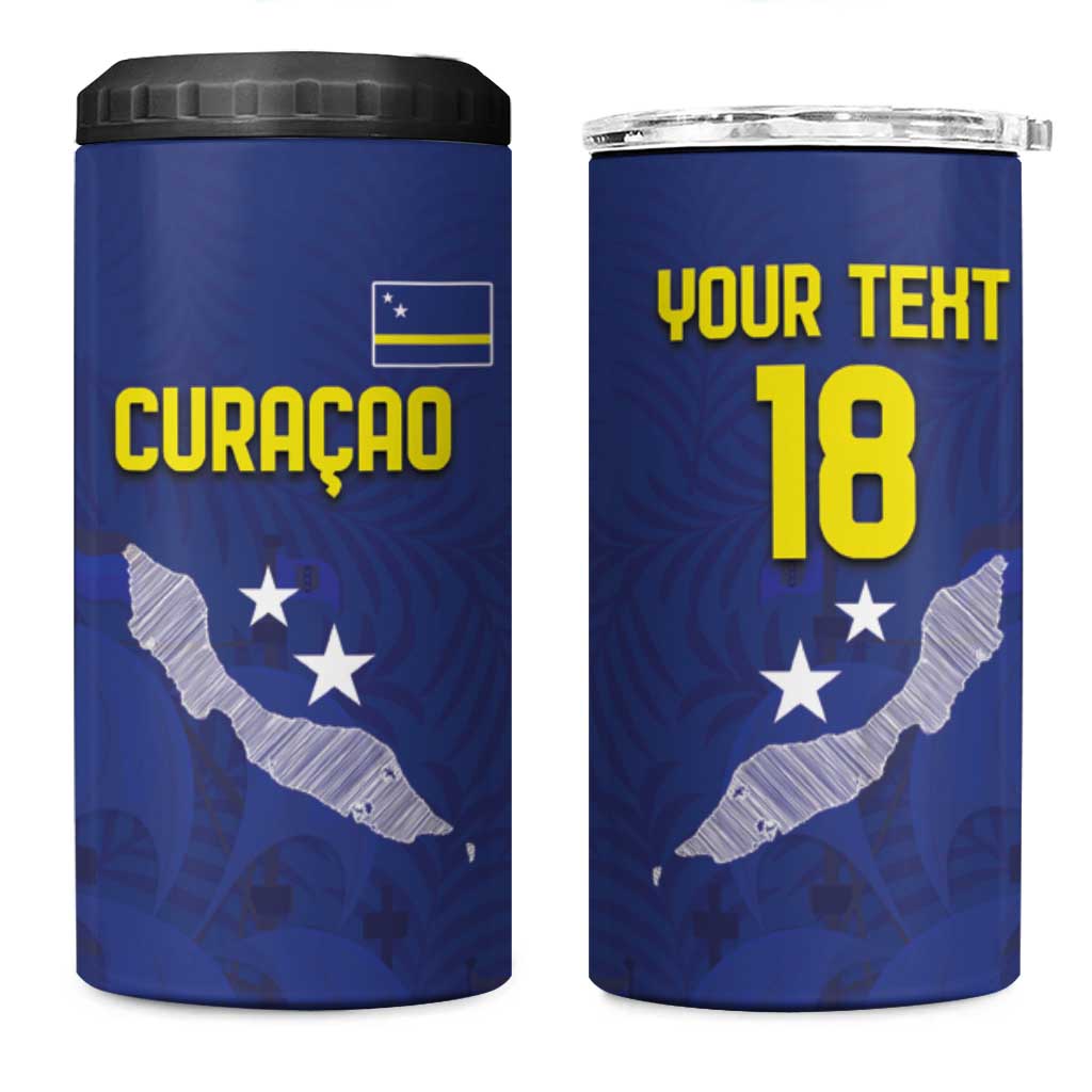 Custom Curacao Football 4 in 1 Can Cooler Tumbler La Pantera Negra