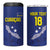 Custom Curacao Football 4 in 1 Can Cooler Tumbler La Pantera Negra
