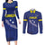 Custom Curacao Football Couples Matching Long Sleeve Bodycon Dress and Long Sleeve Button Shirt La Pantera Negra