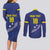 Custom Curacao Football Couples Matching Long Sleeve Bodycon Dress and Long Sleeve Button Shirt La Pantera Negra