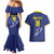 Custom Curacao Football Couples Matching Mermaid Dress and Hawaiian Shirt La Pantera Negra