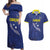 Custom Curacao Football Couples Matching Off Shoulder Maxi Dress and Hawaiian Shirt La Pantera Negra