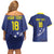 Custom Curacao Football Couples Matching Off Shoulder Short Dress and Hawaiian Shirt La Pantera Negra