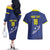 Custom Curacao Football Couples Matching Off The Shoulder Long Sleeve Dress and Hawaiian Shirt La Pantera Negra