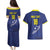 Custom Curacao Football Couples Matching Puletasi and Hawaiian Shirt La Pantera Negra