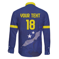 Custom Curacao Football Family Matching Off The Shoulder Long Sleeve Dress and Hawaiian Shirt La Pantera Negra